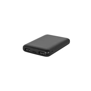 LEAKEY 5 - powerbank da 5.000 mAh in ABS riciclato - Nero