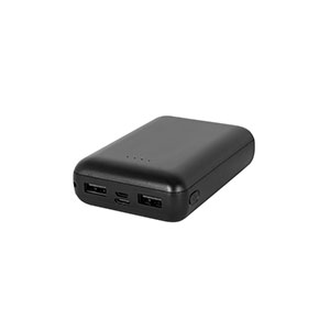 LEAKEY 10 - power bank da 10.000 mAh in ABS riciclato - Nero