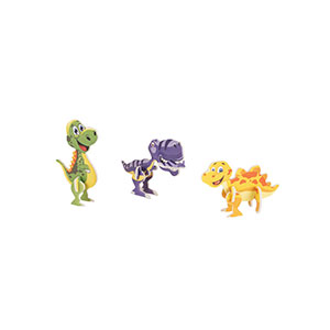 DINOSAURUS - puzzle 3D in carta a forma di dinosauro - Naturale