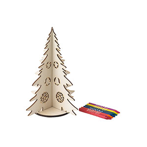 PINERY - albero di Natale in legno da colorare - Naturale chiaro