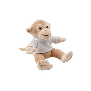MONKY - peluche a forma di scimmia con maglietta - Marrone chiaro
