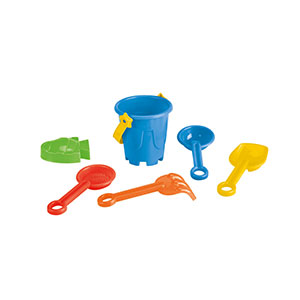 VALLARTA - giochi da spiaggia con secchiello e 5 accessori - Azzurro