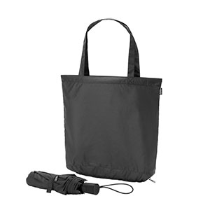SKYLAR - set di ombrello e borsa per la spesa - Nero