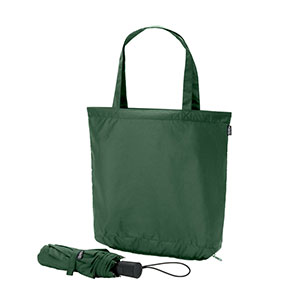 SKYLAR - set di ombrello e borsa per la spesa - Verde scuro