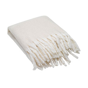 COMFY - coperta in rPET con effetto simile al mohair - Beige