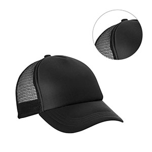 NICOLA BK - cappellino da rapper in poliestere e rete - Nero