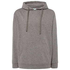 Felpa leggera con cappuccio uomo FRENCH TERRY - Grigio Melange