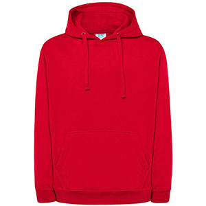 Felpa leggera con cappuccio uomo FRENCH TERRY - Rosso