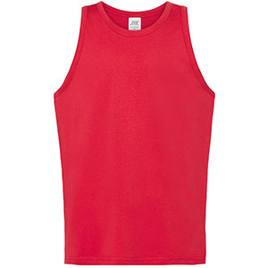 Canotta uomo in 100% cotone URBAN STRAP - Rosso Canarino