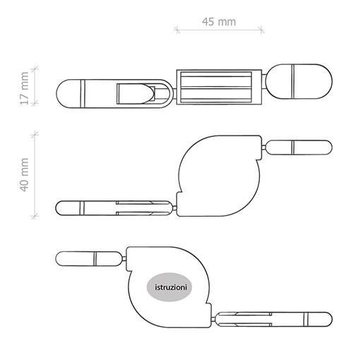 Cavetto usb GIMEL - piano taglie