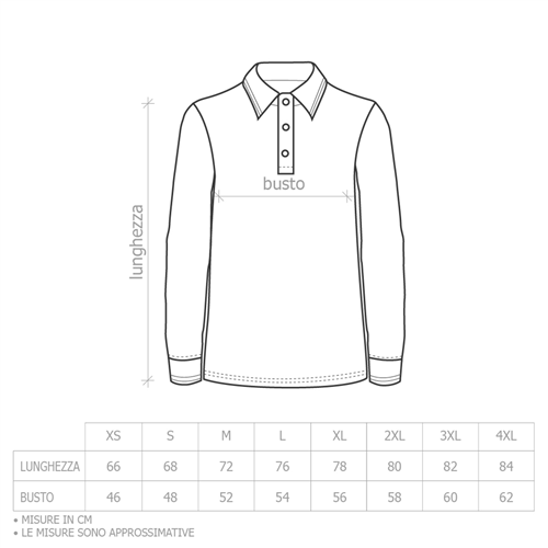 Polo sport maniche lunghe BECKER SPORT - piano taglie