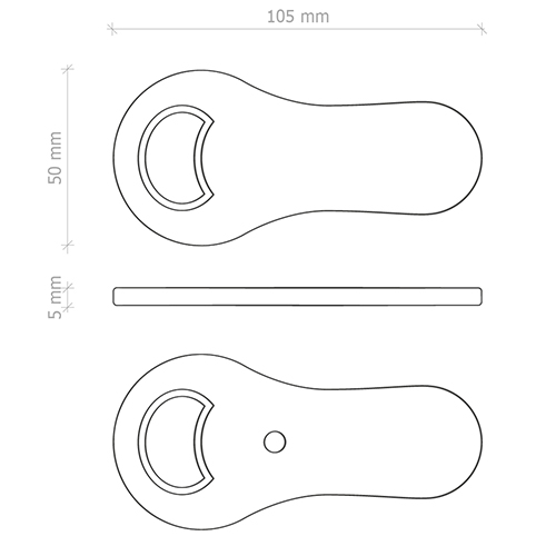 Apribottiglie FRIGOR - piano taglie