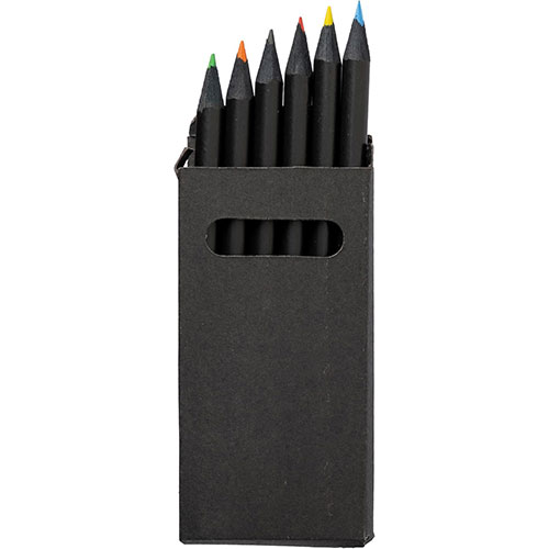 Matite colorate in legno nero HOLGER - dettaglio