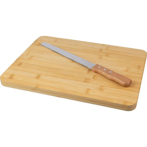 Tagliere in legno con coltello per il pane WERNER - dettaglio