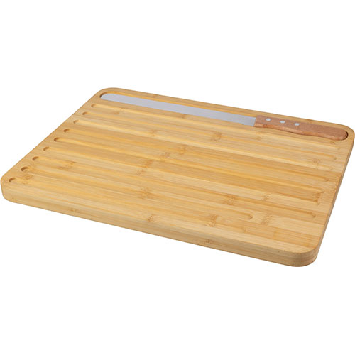 Tagliere in legno con coltello per il pane WERNER - dettaglio