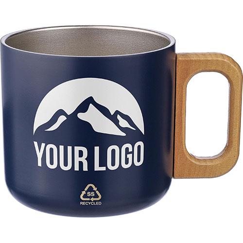 Tazza termica manico legno DWIGHT - dettaglio