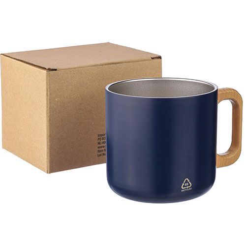Tazza termica manico legno DWIGHT - dettaglio