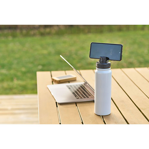 Borraccia termica con supporto cellulare ZINNIA - dettaglio