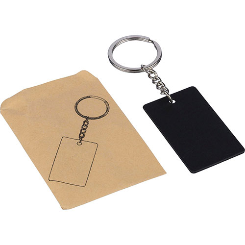 Portachiavi in acciaio inox riciclato JAX - dettaglio
