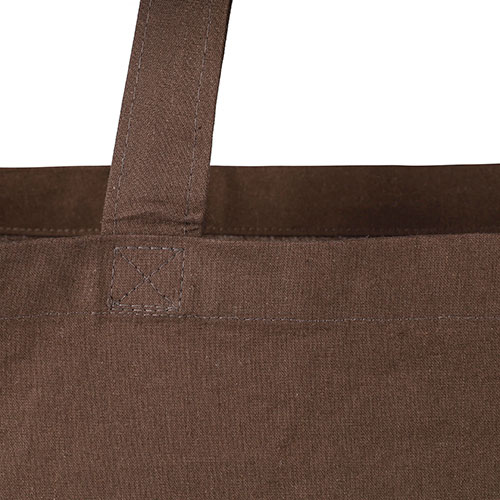 Borsa in cotone con soffietto MALEYA - dettaglio