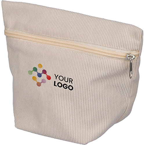 Pochette beauty in velluto a coste TIA - dettaglio