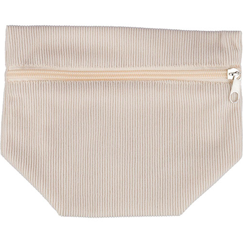 Pochette beauty in velluto a coste TIA - dettaglio