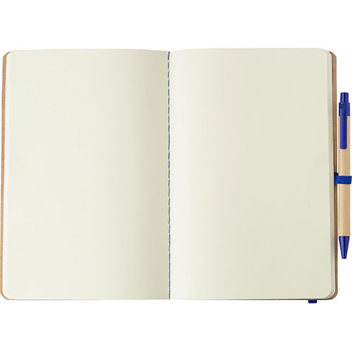 Quaderno ecologico con elastico e penna THEODORE - dettaglio