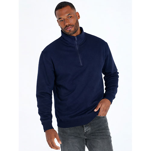 Felpa unisex con mezza zip PREMIUM JT - dettaglio