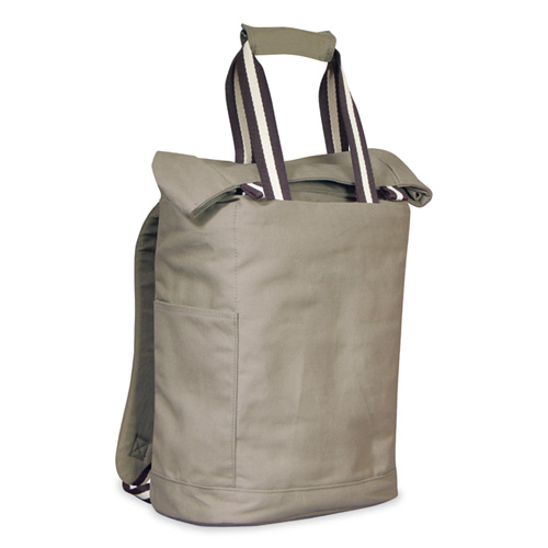 Zaino rolltop in cotone con porta pc NOMAD - dettaglio
