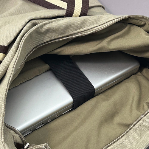 Zaino rolltop in cotone con porta pc NOMAD - dettaglio