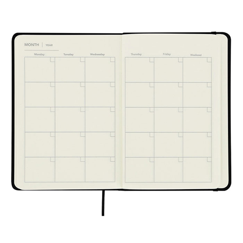 Quaderno con planning mensile CRIX - dettaglio