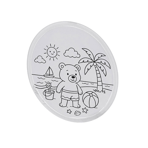 Frisbee colorabile ZERBUT con pastelli inclusi - dettaglio