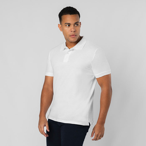 Polo bianca in 100% cotone CHARLES - dettaglio