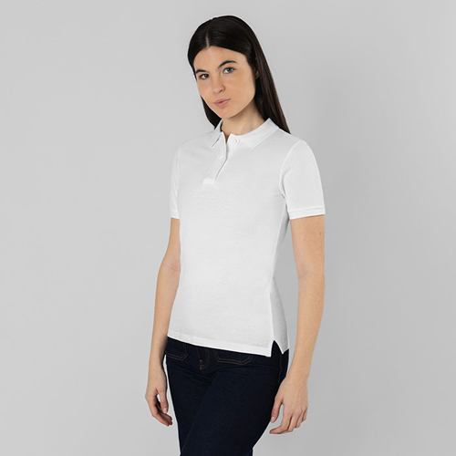 Polo donna bianca CHARLES - dettaglio