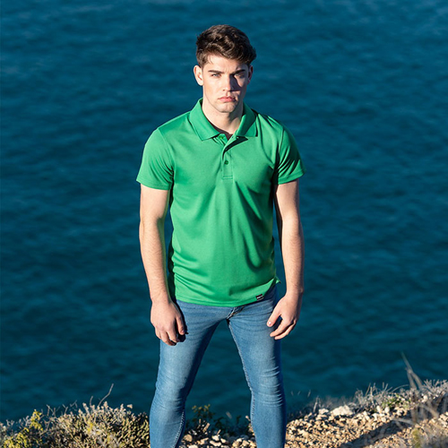 Polo da uomo traspirante DEKROM - dettaglio