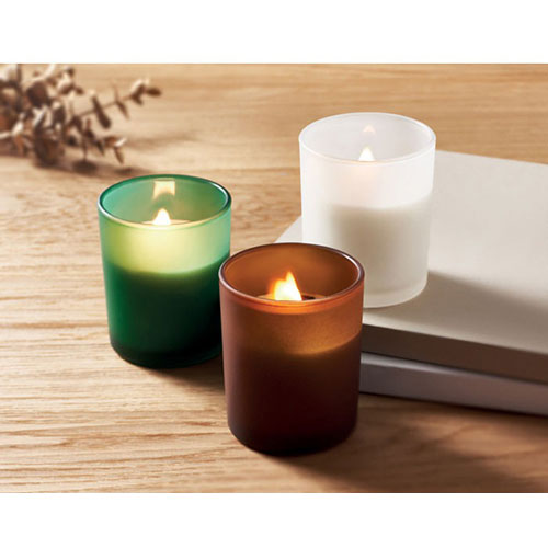 Candela in cera vegetale KIVAS WOOD - dettaglio