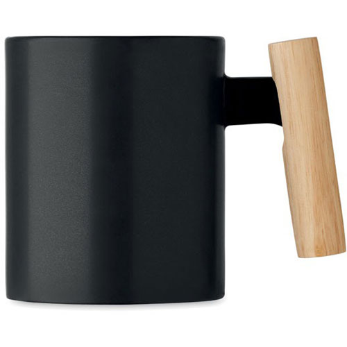 Tazza in ceramica con manico in legno CRENATE - dettaglio