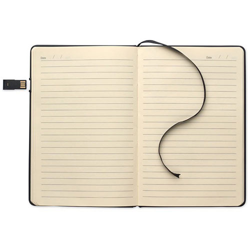 Quaderno con elastico e USB integrata USBNOTE - dettaglio