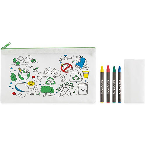 Astuccio colorabile e 4 pastelli CRAY - dettaglio