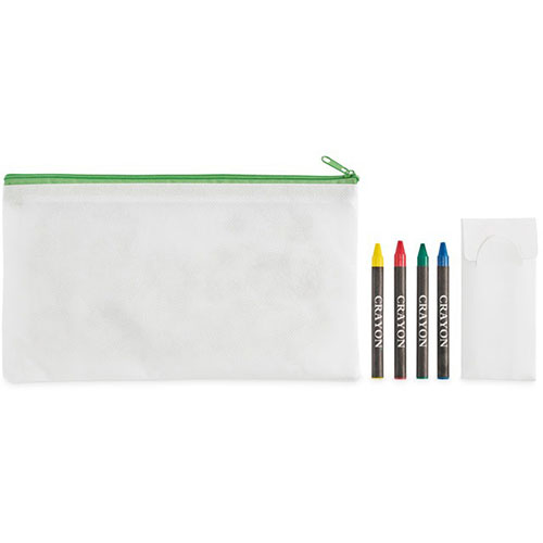 Astuccio colorabile e 4 pastelli CRAY - dettaglio