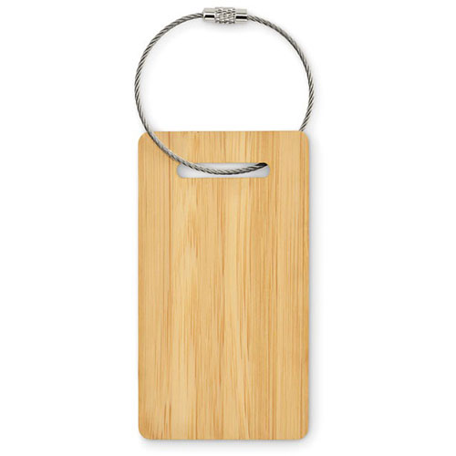 Etichetta bagagli in bamboo MIO - dettaglio