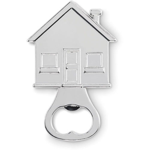 Apribottiglie in metallo a forma di casa MYHOUSE - dettaglio