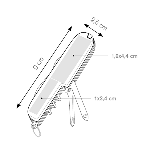 Coltellinino svizzero 11 funzioni SCOUT - piano taglie