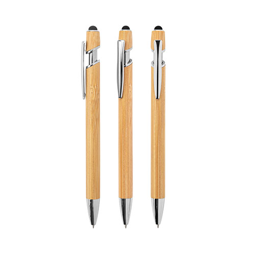 NEIL BAMBOO - penna in bamboo con accessorio touch - dettaglio