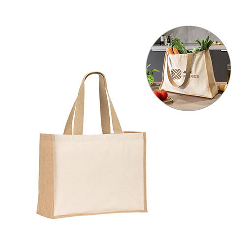 HELSINQUE - borsa in tela e juta - dettaglio