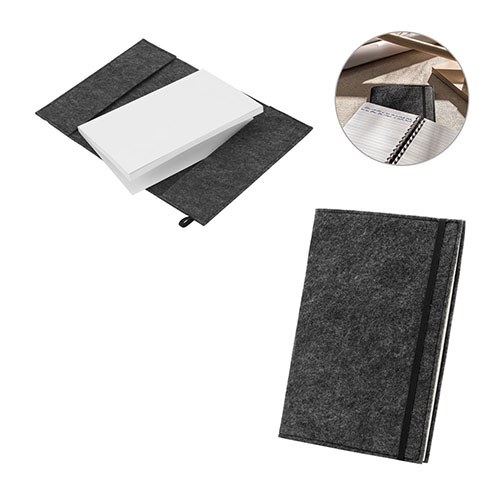 BALDWIN - block notes A5 con copertina in feltro riciclato - dettaglio
