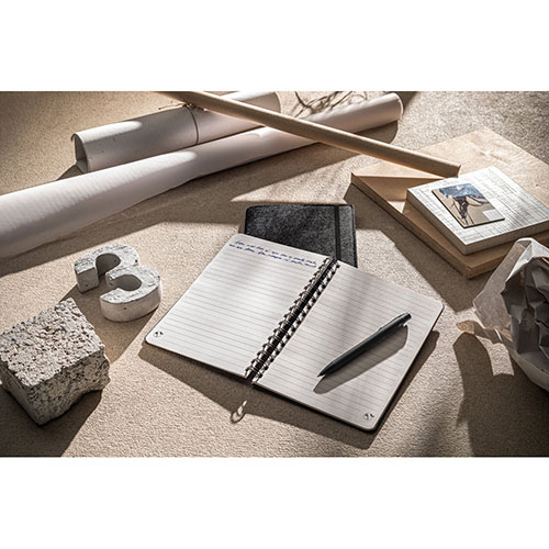 BALDWIN - block notes A5 con copertina in feltro riciclato - dettaglio