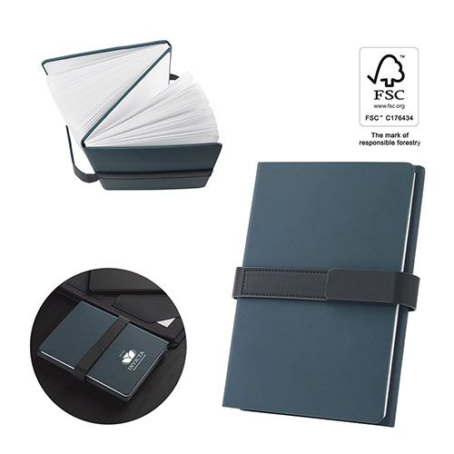 SANDERSON - doppio blocco note A5 con cover in PU riciclato - dettaglio