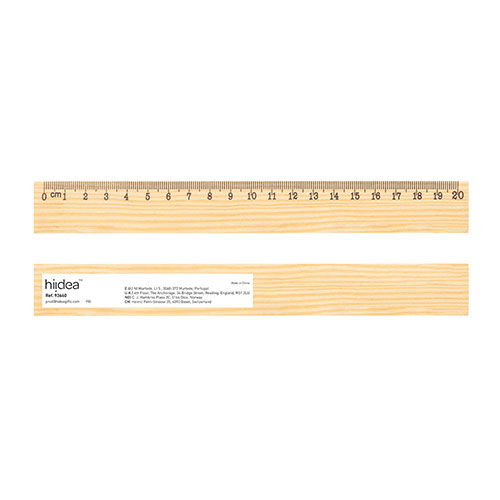 WESLEY 20 - righello in legno (20 cm) - dettaglio
