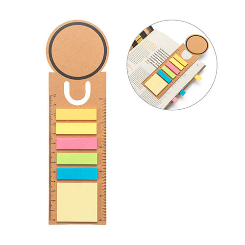 SAWYER - set di memo colorati con segnalibro e righello - dettaglio